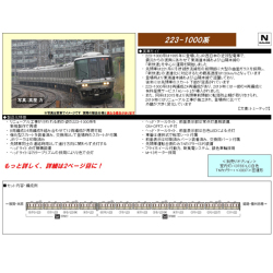 TOMIX 97601223系1000番台 4両セッ ト 223 1000系近郊電車（4両編成）セット 品番：97601 鉄道模型
