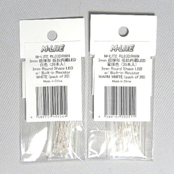 3mm砲弾形 抵抗内蔵LED 白色/電球色