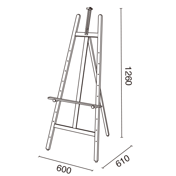 木製 Irイーゼル 1300 H A1 B2 A3 B4まで対応 ダークブラウン こげ茶 おしゃれな ディスプレイ 展示 スタンド パネルスタンド ポスタースタンド 台 看板 案内サイン 黒板 ホワイトボード メニュー 額縁 店舗 カフェ 飲食店