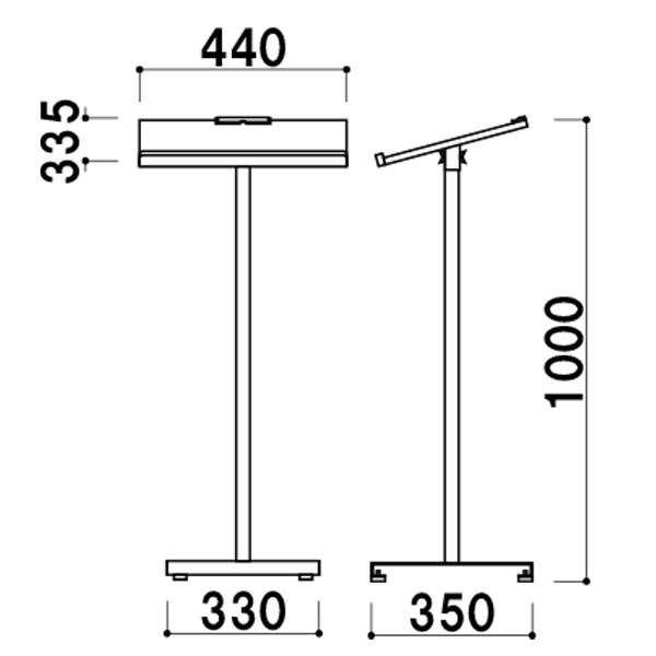 記名台 けやき 白木 A3 297×420mm クリップ付き / メニュー