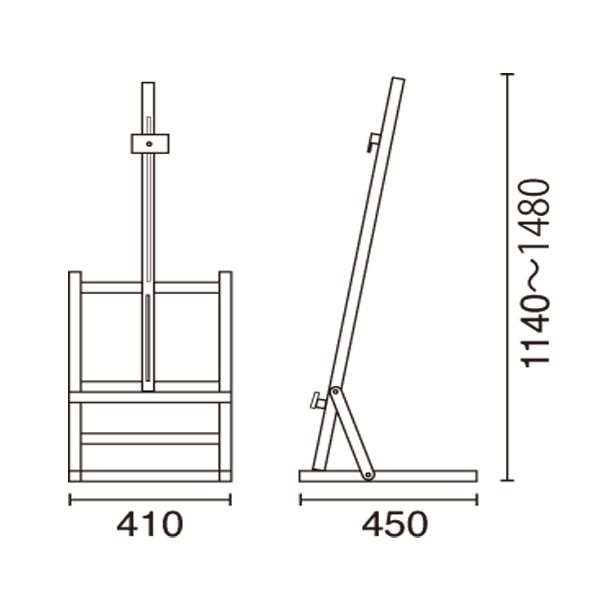 木製 イーゼル ピカソ A1タテ B2 サイズ対応 ブラウン 茶 おしゃれな ディスプレイ 展示 スタンド パネルスタンド ポスタースタンド 台 看板 案内サイン 黒板 ホワイトボード メニュー 額縁 店舗 カフェ 飲食店