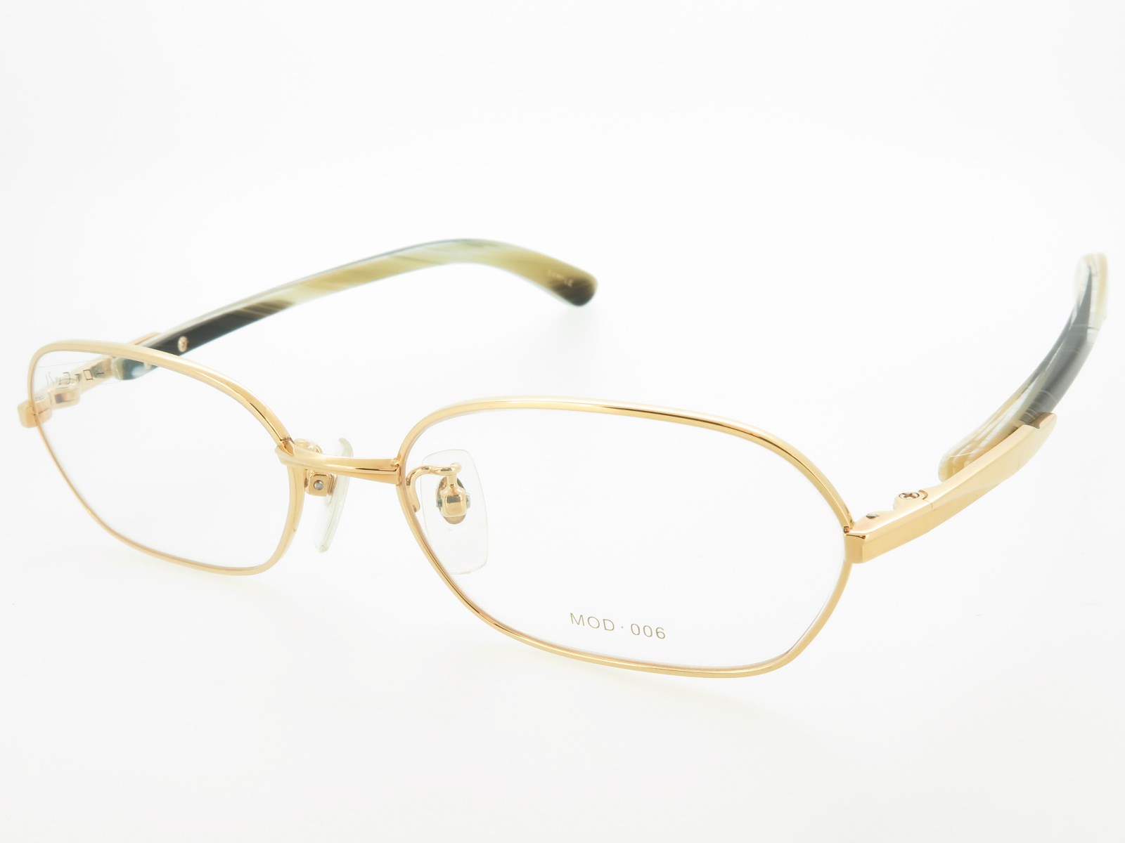 金無垢 K18 ゴールド バッファロー ホーン メンズ フルリム MOD006 受注生産品