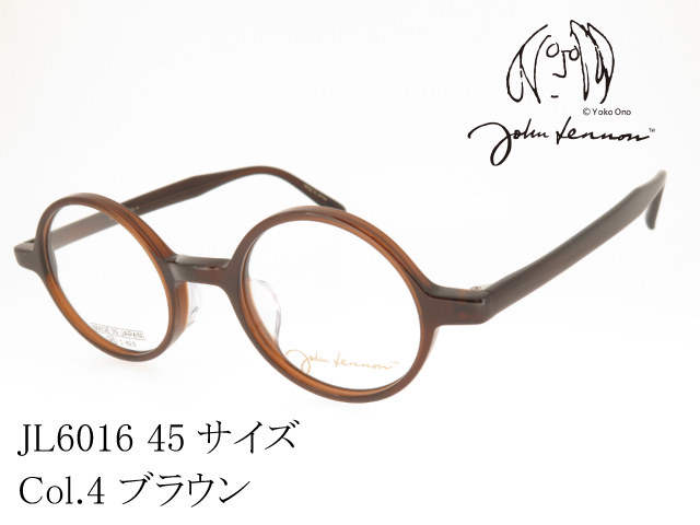 John Lennon ジョンレノン メガネ 日本製 ラウンド型 セルフレーム JL6016 Col.4