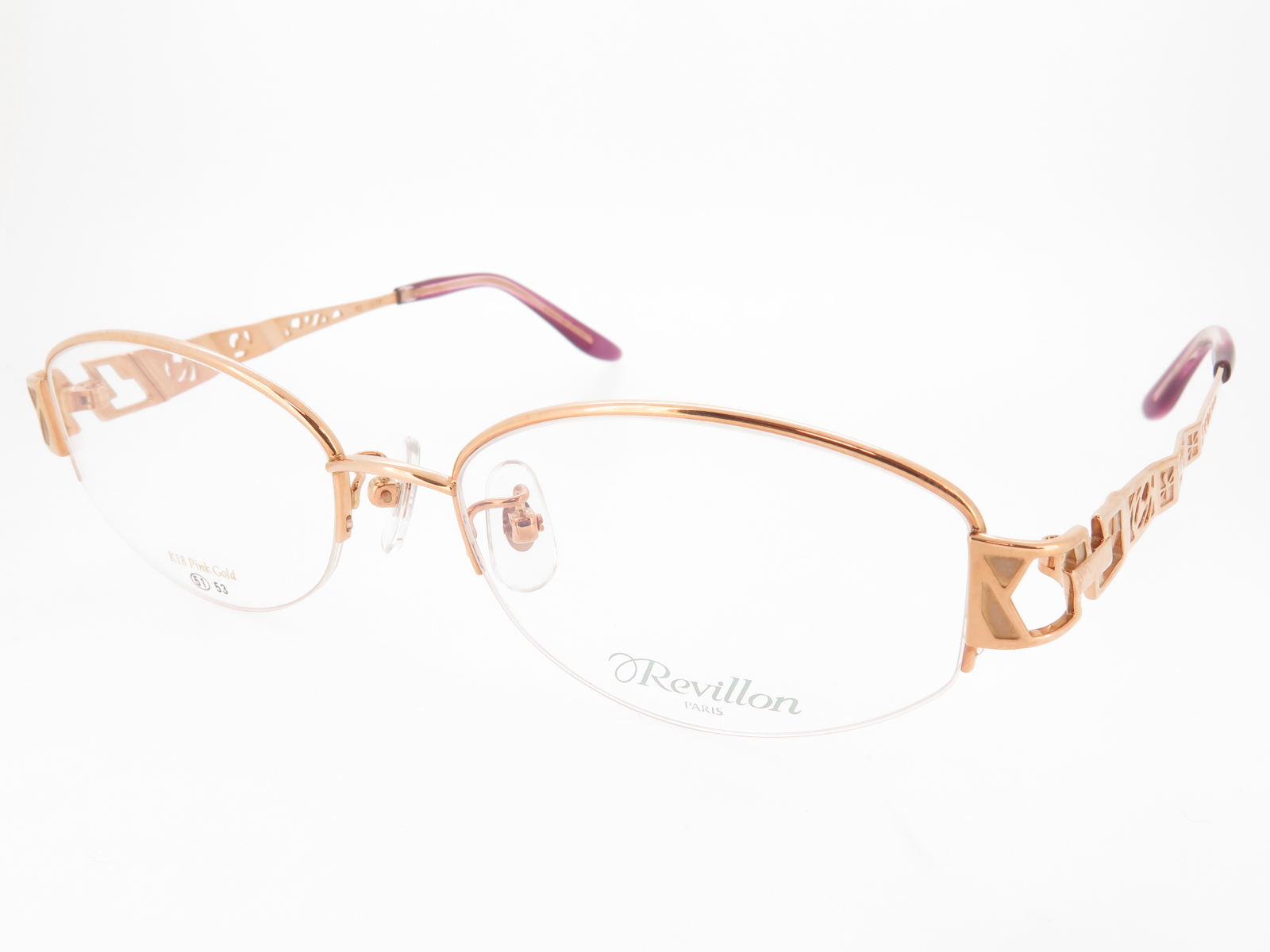 金無垢 K18PG ピンクゴールド レディース ハーフリム Revillon RE157P