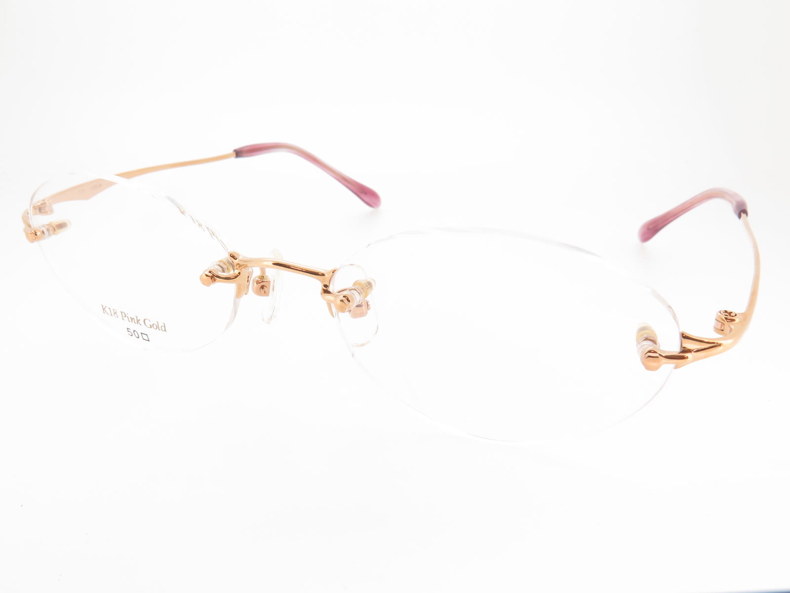 金無垢 K18PG ピンクゴールド レディース 縁なし SK128P