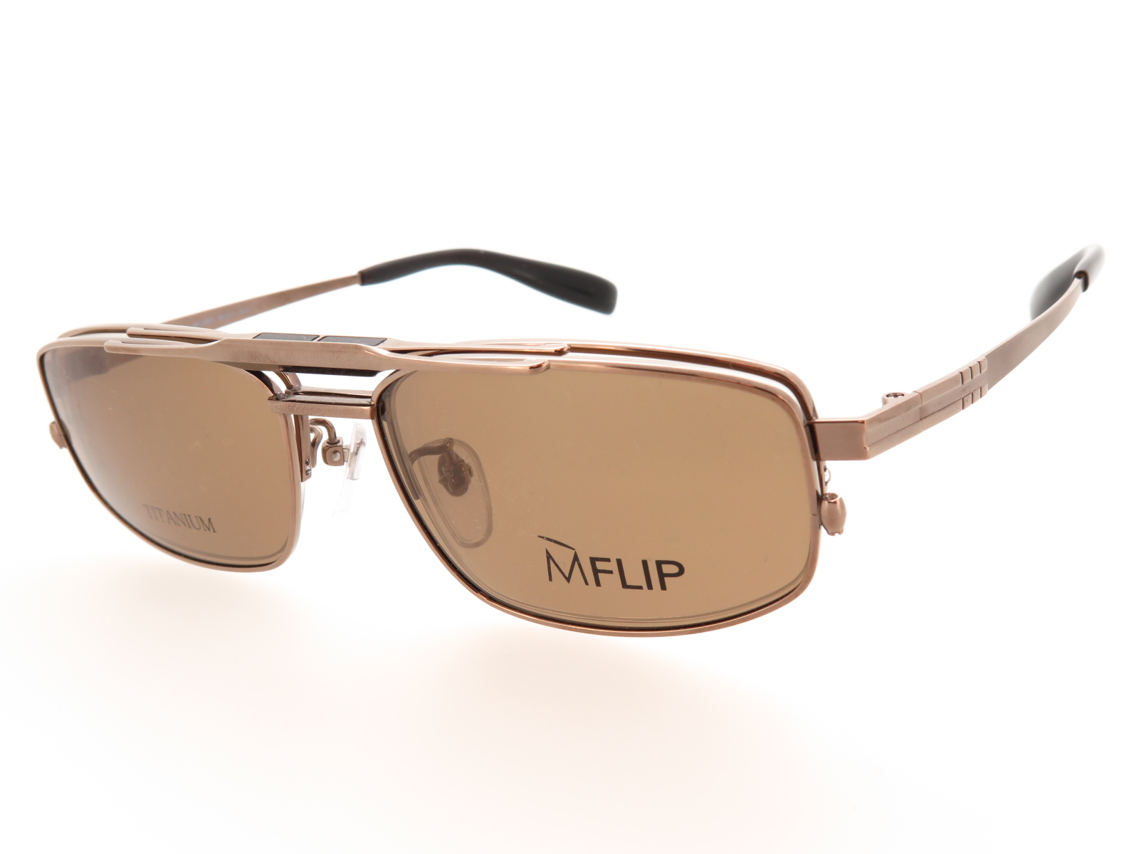 複式跳ね上げ メガネ 脱着可能なマグネット式 MFLIP MF24601 BR-IP