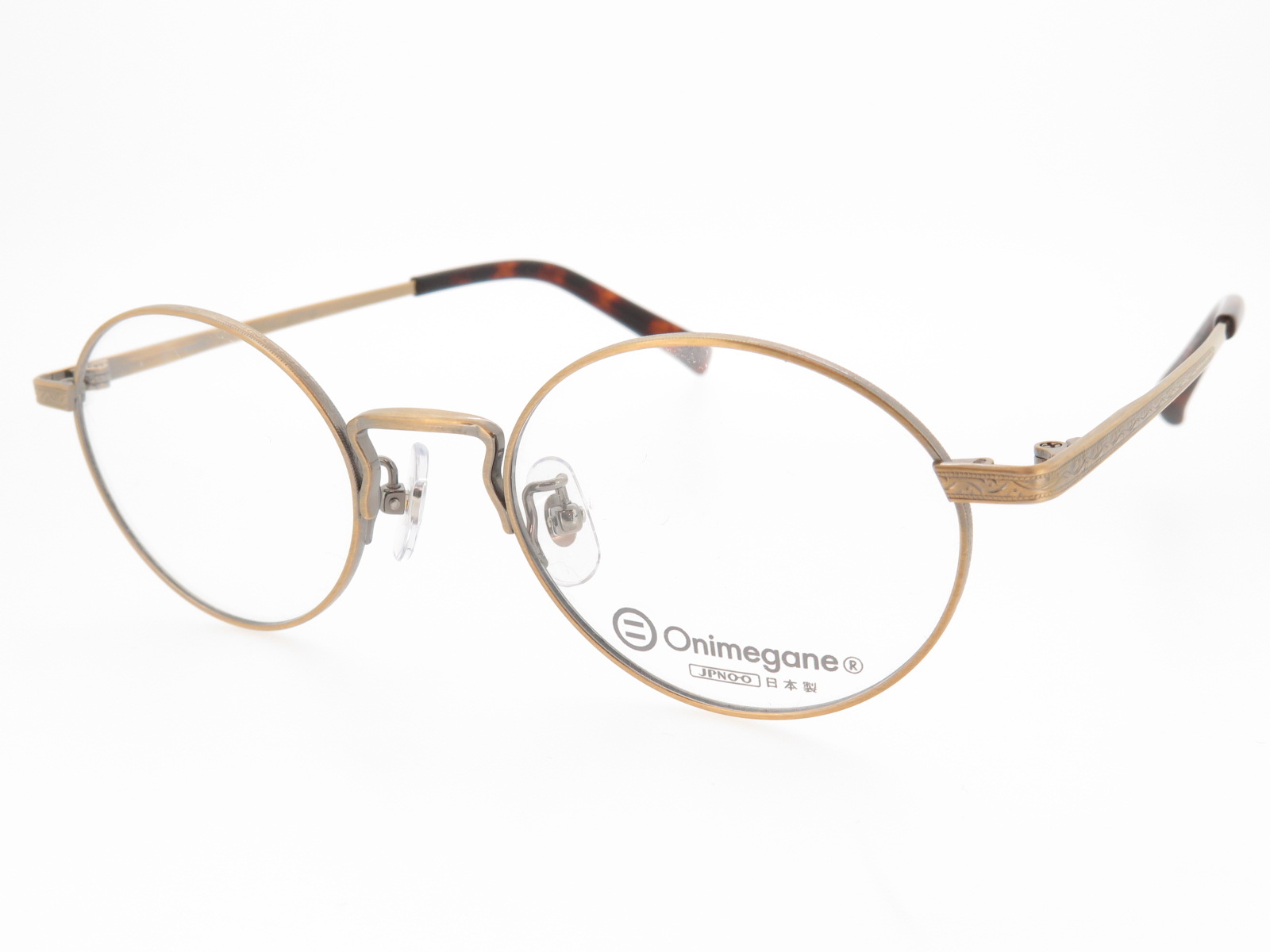 Onimegane おにめがね メガネフレーム 新アンティーク ラウンド OG7011 AG アンティークゴールド