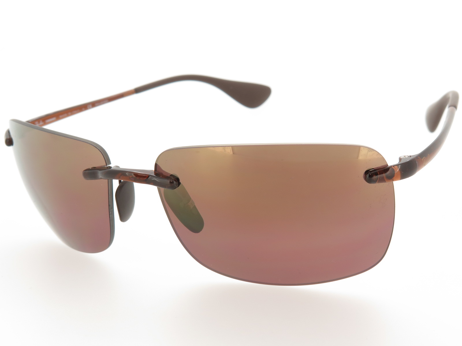 Ray-Ban レイバン ブランドサングラス 縁なし 偏光レンズ ミラー RB4255 604/6B 60サイズ