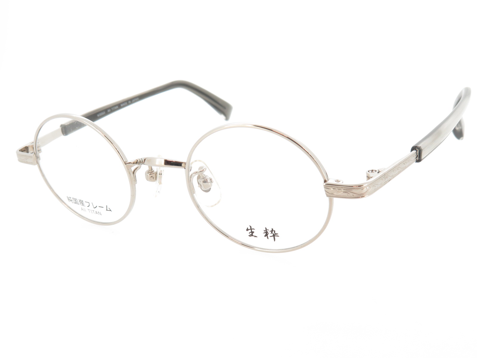 生粋 丸型 メタルフレーム チタン 長モダン TK-703 Col.2