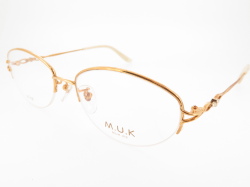 金無垢 K18/K14WG ゴールド/ホワイトゴールド レディース ハーフリム MUKU212