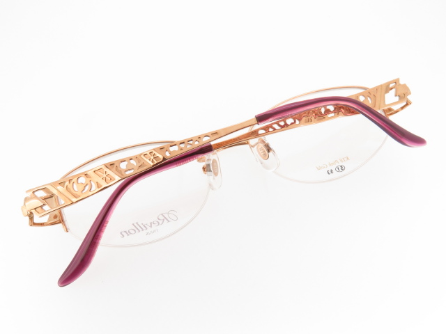 金無垢 K18PG ピンクゴールド レディース ハーフリム Revillon RE157P 