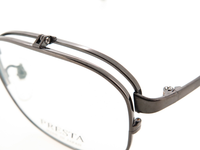 単式跳ね上げ メガネ メンズ 日本製 チタンフレーム PRESTA PS5028 Col.3