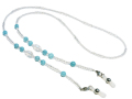 メガネチェーン 天然水晶×人工水晶×天然石 03109117 アクアマリンタイプ【定型外郵便対応】