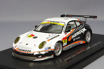 エブロ 1/43 ハンコック ポルシェ 2010 スーパーGT300 #33 木下みつひろ/影山正美 【レジン製】