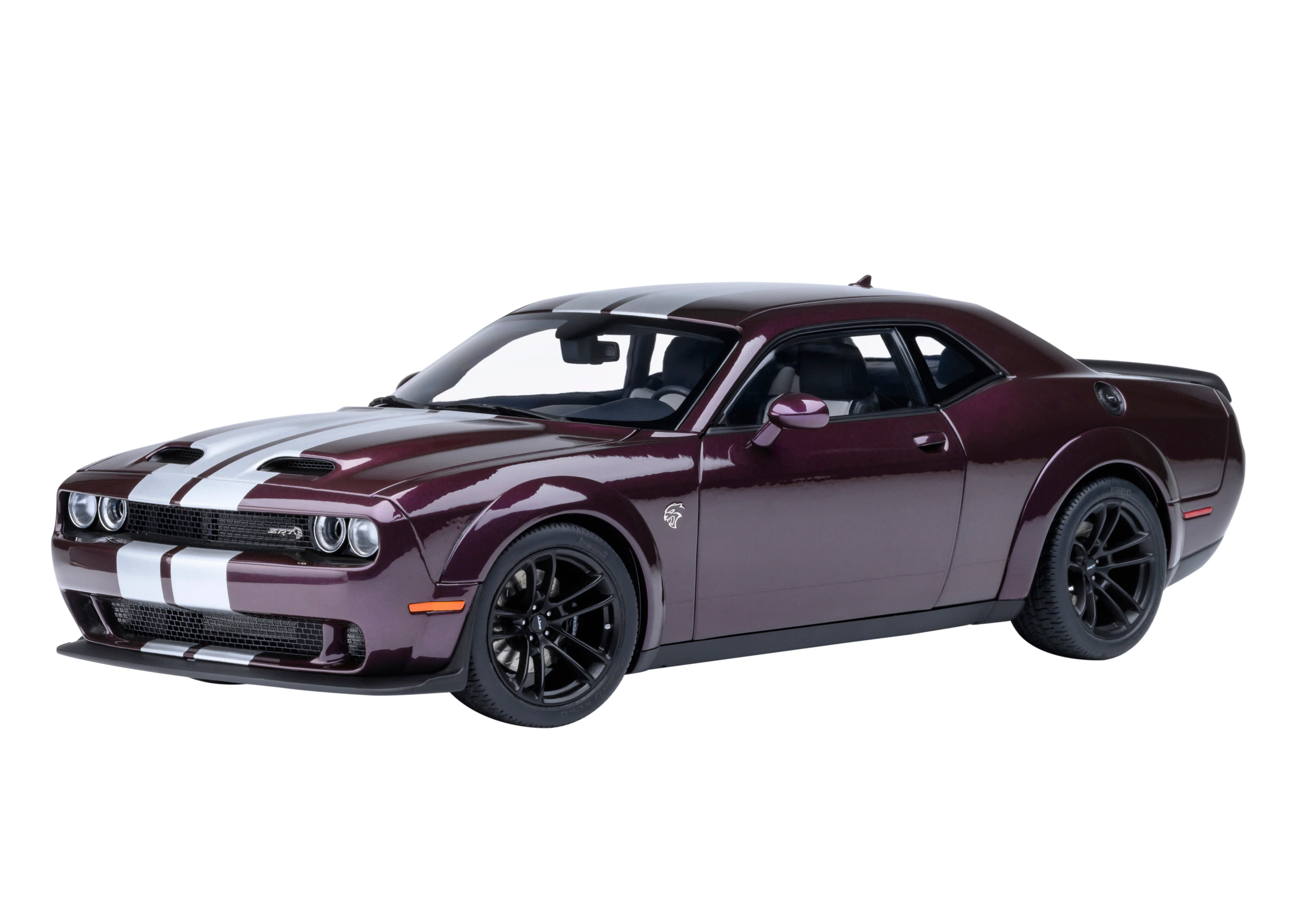 オートアート コンポジット 1/18 ダッジ チャレンジャー SRT ジェイルブレイク 2022 メタリックパープル／シルバーストライプ (HELLRAISIN)