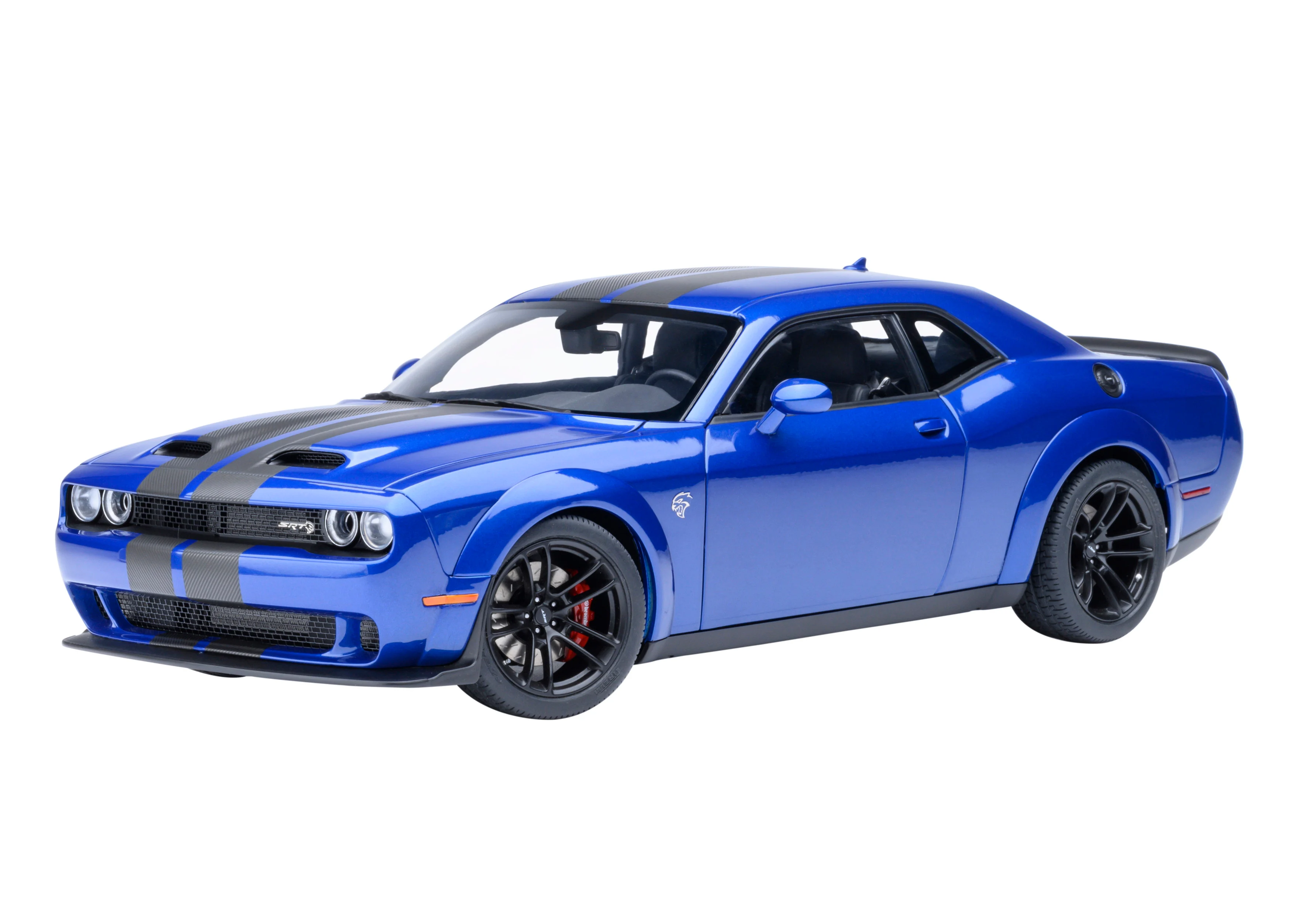 オートアート コンポジット 1/18 ダッジ チャレンジャー SRT ジェイルブレイク 2022 メタリックブルー／カーボンブラックストライプ (INDIGO BLUE)