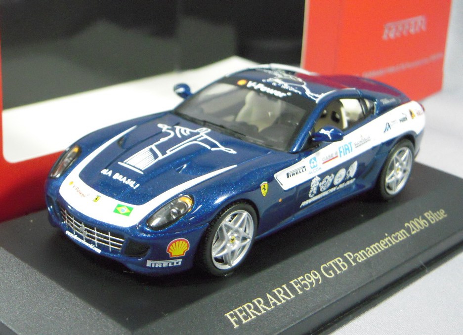 ・イクソ1/43 フェラーリ F599GTB パナメリカン 2006ブルー