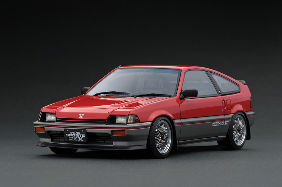 イグニッションモデル 1/18 ホンダ バラード スポーツ CR-X Si (E-AS) レッド/シルバー