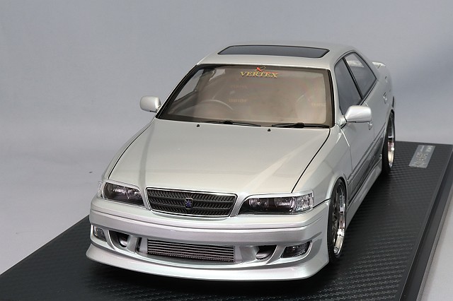 イグニッションモデル 1/18 VERTEX JZX100 チェイサー シルバー/BBS RG-Rタイプ18インチ(ポリッシュ/ガンメタリック)