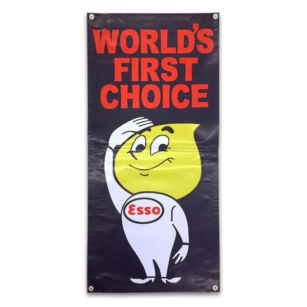 ・モーターバナー ESSO BOY ビニール製看板