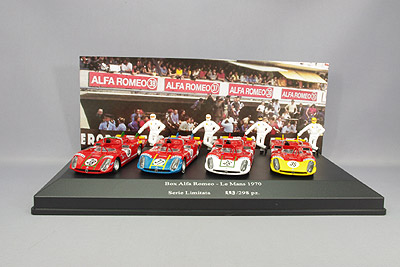 ・M4 1/43 アルファロメオ 33.3 1970 ルマン 4台セット #35 N.Galli / #36 A.De Adamich / #37 T.Hezemans / #38 T.Zeccoli
