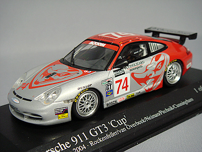 ミニチャンプス 1/43 ポルシェ 911 GT3 カップ 2004 デイトナ24H #74 Rockenfeller FLYING LIZARD