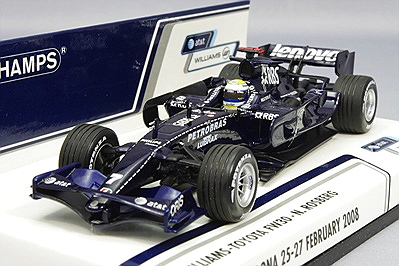 ・ミニチャンプス 1/43 AT&T ウィリアムズ トヨタ FW30 N.ロズベルグ バルセロナ テスト 2008 2/25-27