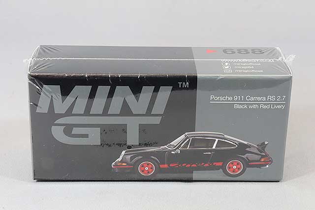 TSM ミニGT 1/64 ポルシェ 911 カレラ RS 2.7 ブラック/レッド (左ハンドル)