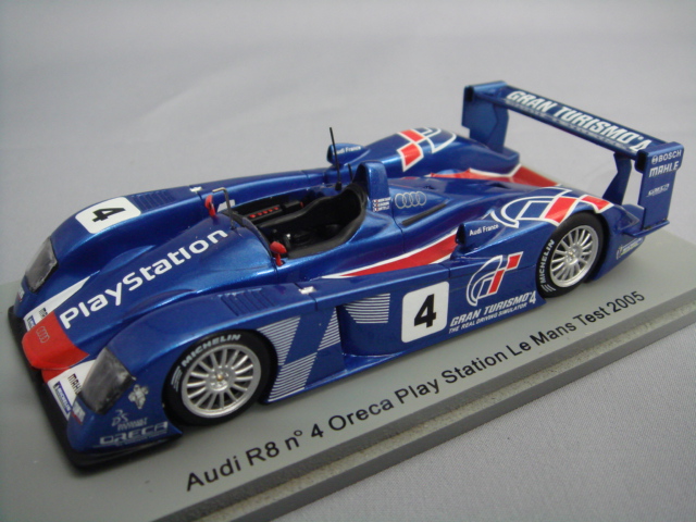 ・スパーク 1/43 Audi R8 Oreca Play Station LM Test 2005 #4