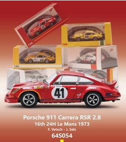 【予約品】 スパーク 1/64 ポルシェ カレラ RSR 2.8 1973 ルマン24H 16位 #41 F.Vetsch / J.Selz