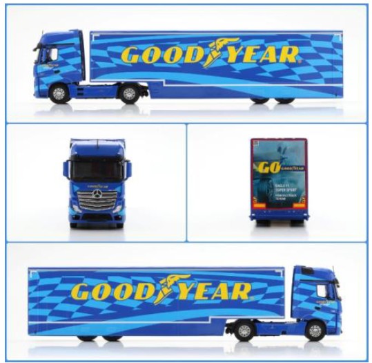 【予約品】 スパーク 1/43 メルセデス・ベンツ アクトロス グッドイヤー トランスポーター