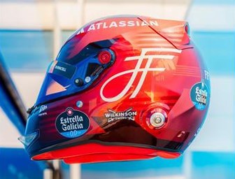 【予約品】 スパーク 1/5 ヘルメット アトラシアン ウィリアムズ F1 チーム C.サインツ 2026 イギリスGP