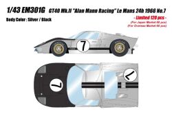 【予約品】 アイドロン 1/43 GT40 Mk.2 "アランマンレーシングチーム" 1966 ルマン24H #7 シルバー/ブラック