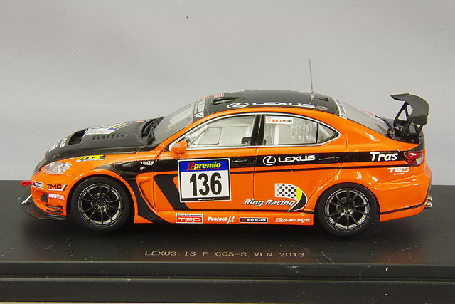 エブロ 1/43 レクサス IS F CCS-R 2013 VLN ニュル耐久レース #136