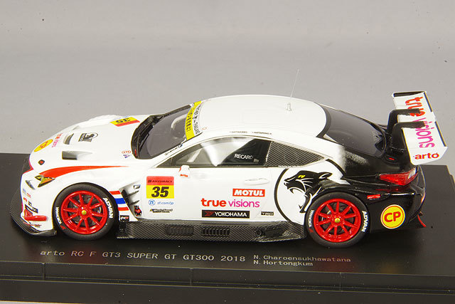 ・エブロ 1/43 ARTO RC F GT3 2018 スーパーGT300 #35 N.ジャルーンスルカワッタナ/N.ホートンカム レジン製