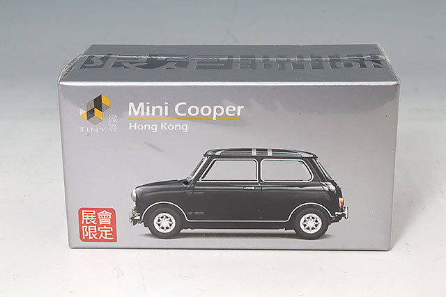 日本製 トミカ トラフィック ミニクーパー ユニオンジャック 黒/白ルーフ Tiny City ミニクーパー ユニオンジャックルーフ クロームブラック 右