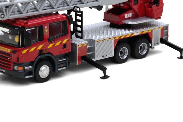 TINY SCANIA はしご消防車 Tiny City スカニア 香港消防 回転はしご付消防車 55M (F132)
