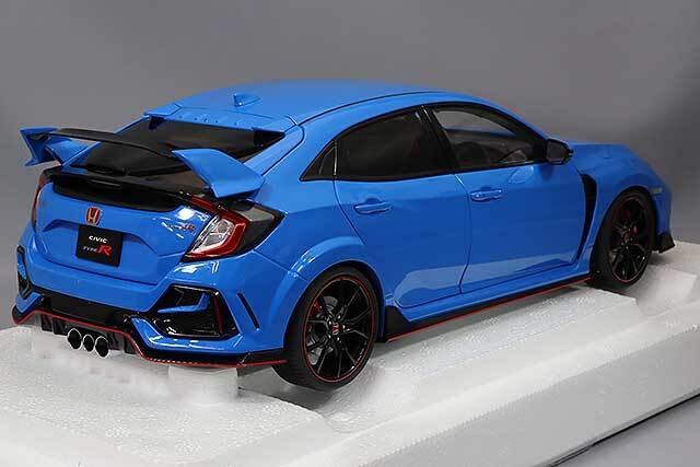 ミニカー　1/18 ホンダ シビック タイプR FK8(ブルー) ミニカー 1/18 ホンダ・シビック タイプR FK8 青色 LCD TYPE R