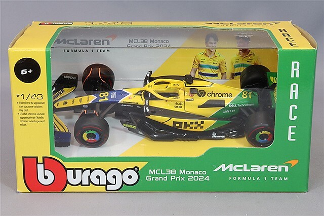 ブラゴ 1/43 マクラーレン F1チーム MCL38 2024 F1 モナコGP セナ