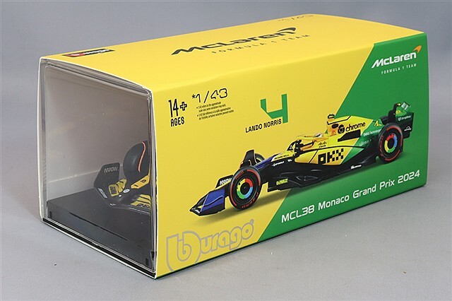McLaren MCL381/43 ノリス　モナコGP ブラゴ 1/43 マクラーレン F1チーム MCL38 2024 F1 モナコGP