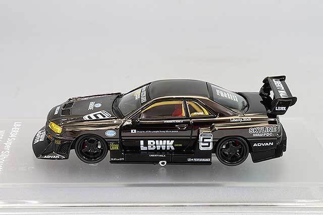 CMモデル 1/64 日産 LB-WORKS ER34 スーパーシルエット ガンメタルグレー
