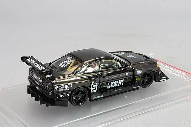 CMモデル 1/64 日産 LB-WORKS ER34 スーパーシルエット ガンメタルグレー