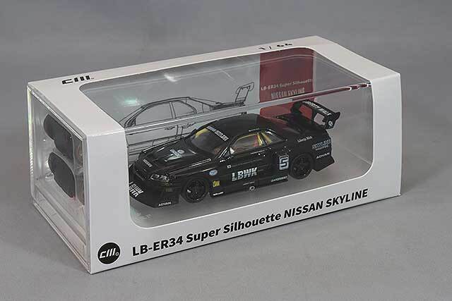 CMモデル 1/64 日産 LB-WORKS ER34 #5 ブラッククローム