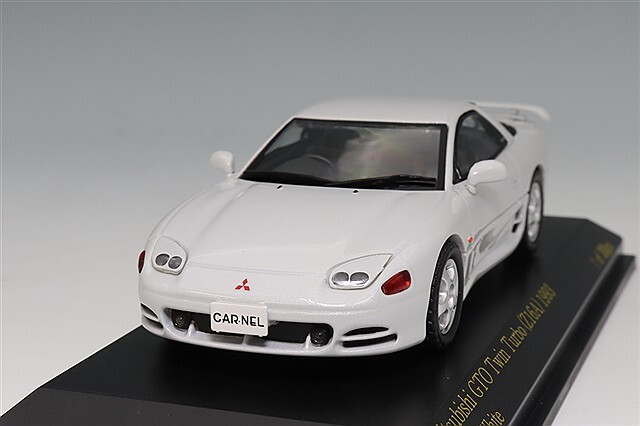 希少 CAR-NEL 三菱 GTO Twin Turbo 1/43 美品 白 1/43 三菱 GTO Twin Turbo (Z16A) 1993 Galaxy White 株式会社