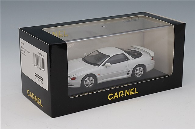 希少 CAR-NEL 三菱 GTO Twin Turbo 1/43 美品 白 1/43 三菱 GTO Twin Turbo (Z16A) 1993 Galaxy White 株式会社