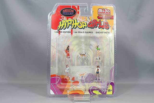 ヒップホップカルチャー 1/64ジオラマ用ミニチュアフィギュアセット Mijo特注 アメリカンジオラマ フィギュアセット 1/64 ヒップホップ