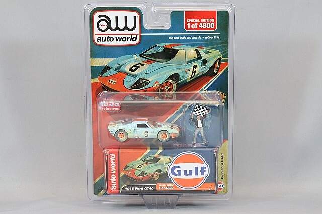 オートワールド 1/64 1965 フォード GT40 ブルー 