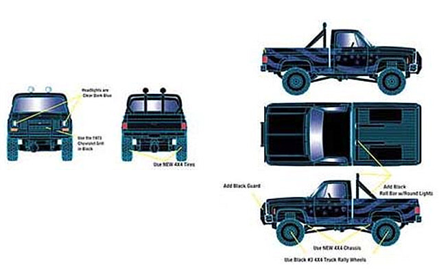 Mijo特注 M2マシーン 1/64 1973 シボレー シャイアン スーパー 10 4x4