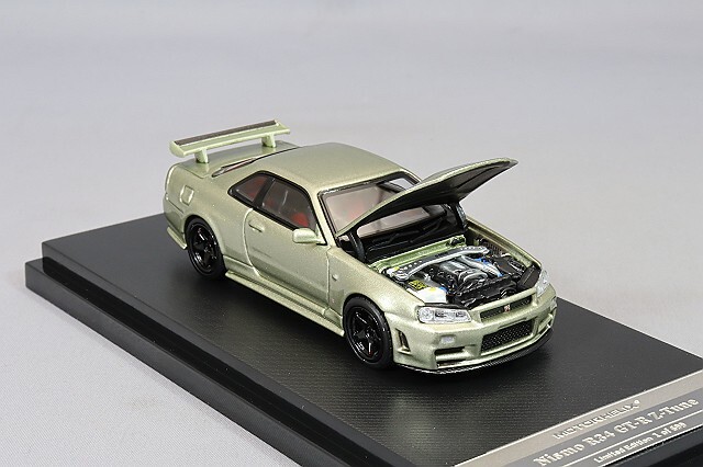 MOTORHELIX 1/64 日産 スカイライン GT-R R34 Z-TUNE ミレニアムジェイド