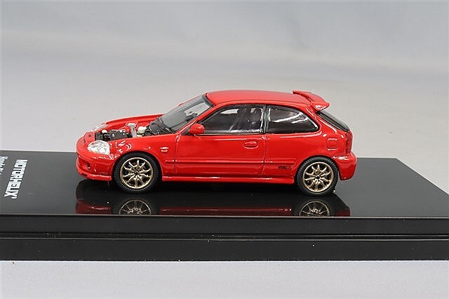 MOTORHELIX 1/64 ホンダ シビック タイプR (EK9) 無限 ミラノレッド